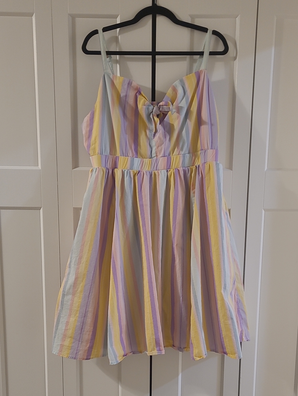 torrid Pastel Striped Tie-Front Midi Dress
